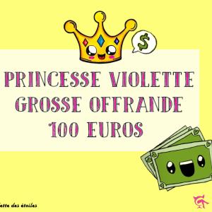 👑Pour Princesse Violette : 100 euros👑